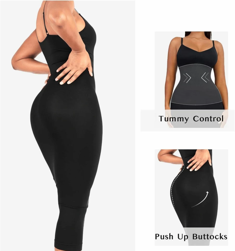 FeelinGirl Women's Bodycon Midi Dress with Built-In Shapewear & Bra - Slimming Sexy Slip Dress 2024