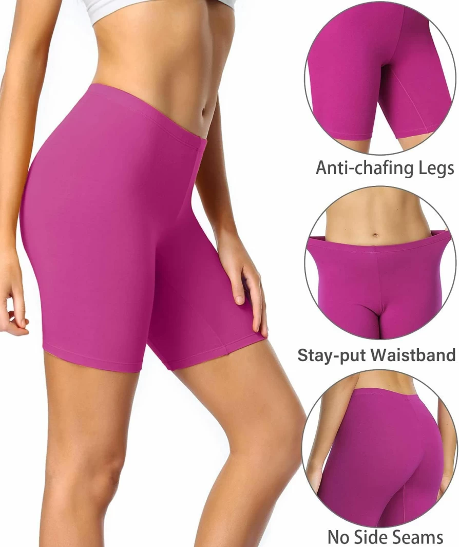 Wirarpa Women's Cotton Anti-Chafing Boy Shorts Underwear - 3 Pack Long Leg Breathable Panties