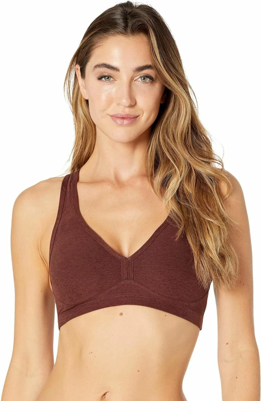 Beyond Yoga Women's Spacedye Lift Your Spirits Bra - High Support Workout Top for Yoga & Fitness