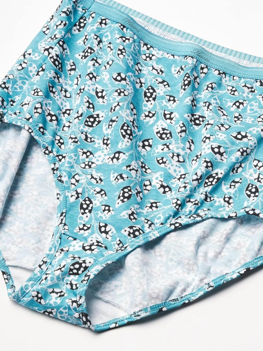 Hanes Women's High-Waisted Cotton Brief Underwear 10-Pack - Assorted Colors