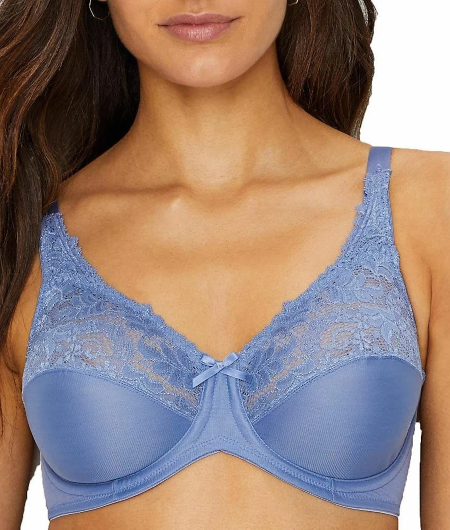 Lilyette Bali Minimizer Bra: Lace Underwire Full-Coverage Bra for Everyday Support & Comfort