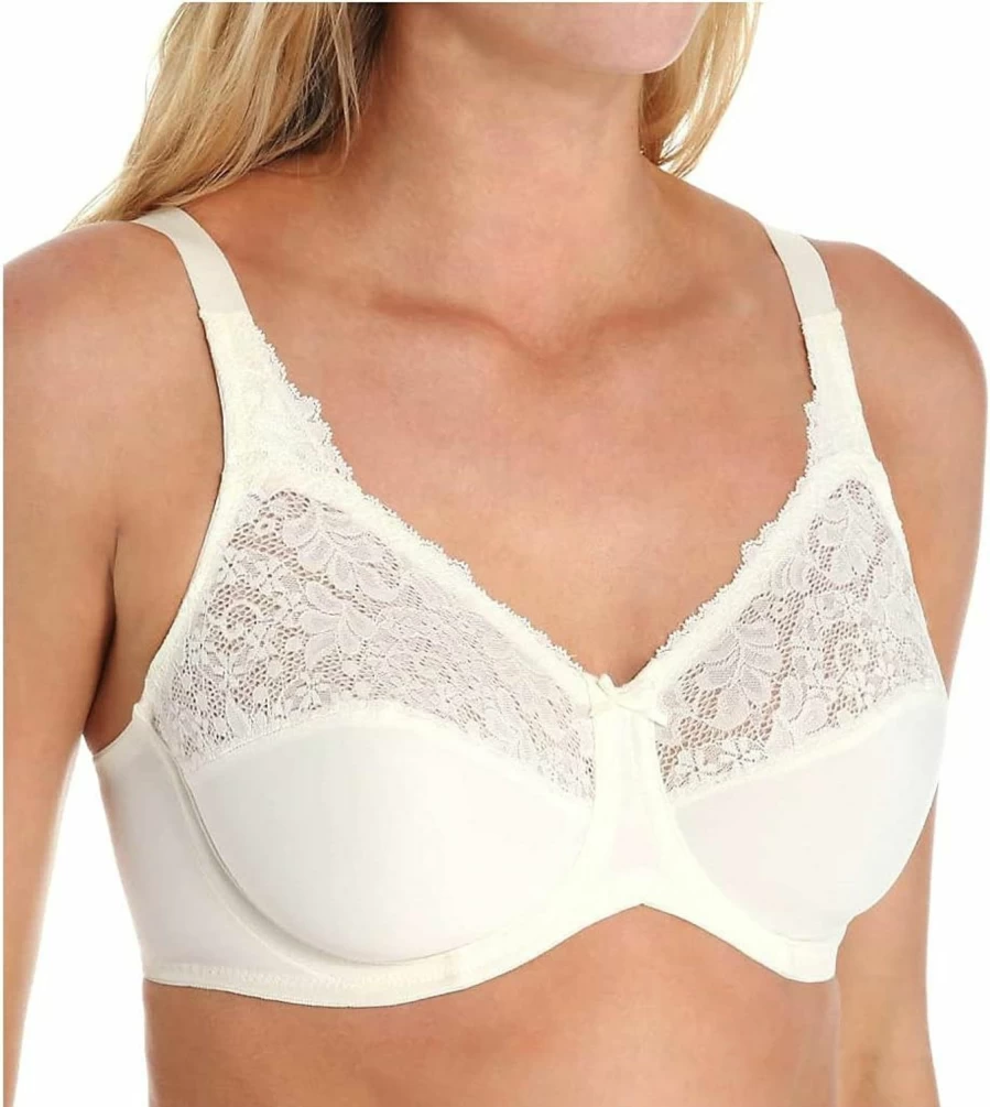 Lilyette Bali Minimizer Bra: Lace Underwire Full-Coverage Bra for Everyday Support & Comfort
