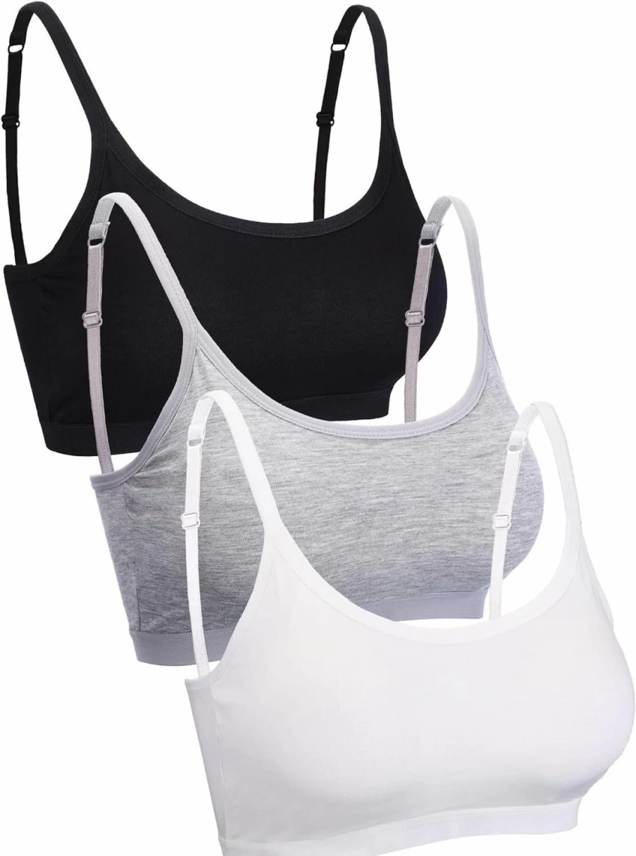 Blulu Women's Wireless Mini Camisole Bra with Removable Padding & Adjustable Straps - Comfortable Bralette for Everyday Wear