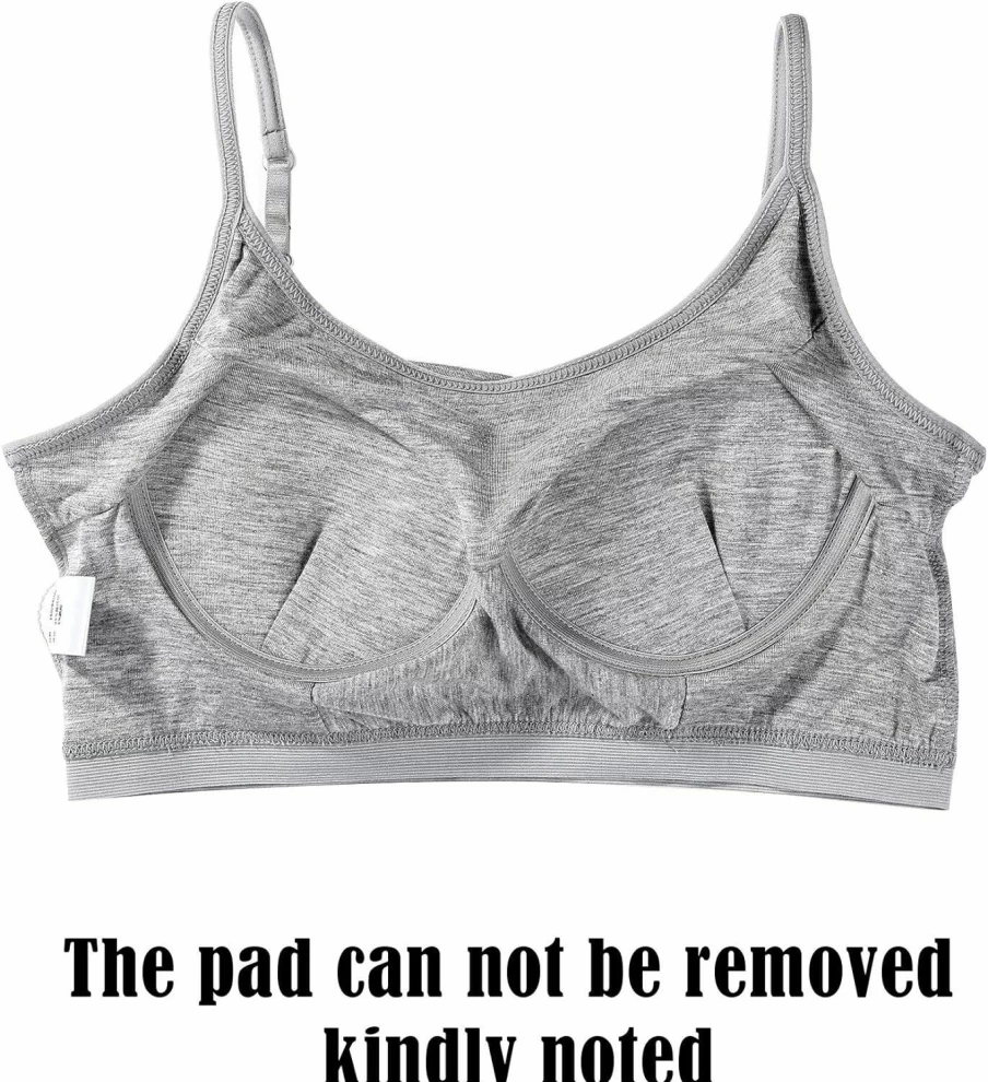 Blulu Women's Wireless Mini Camisole Bra with Removable Padding & Adjustable Straps - Comfortable Bralette for Everyday Wear