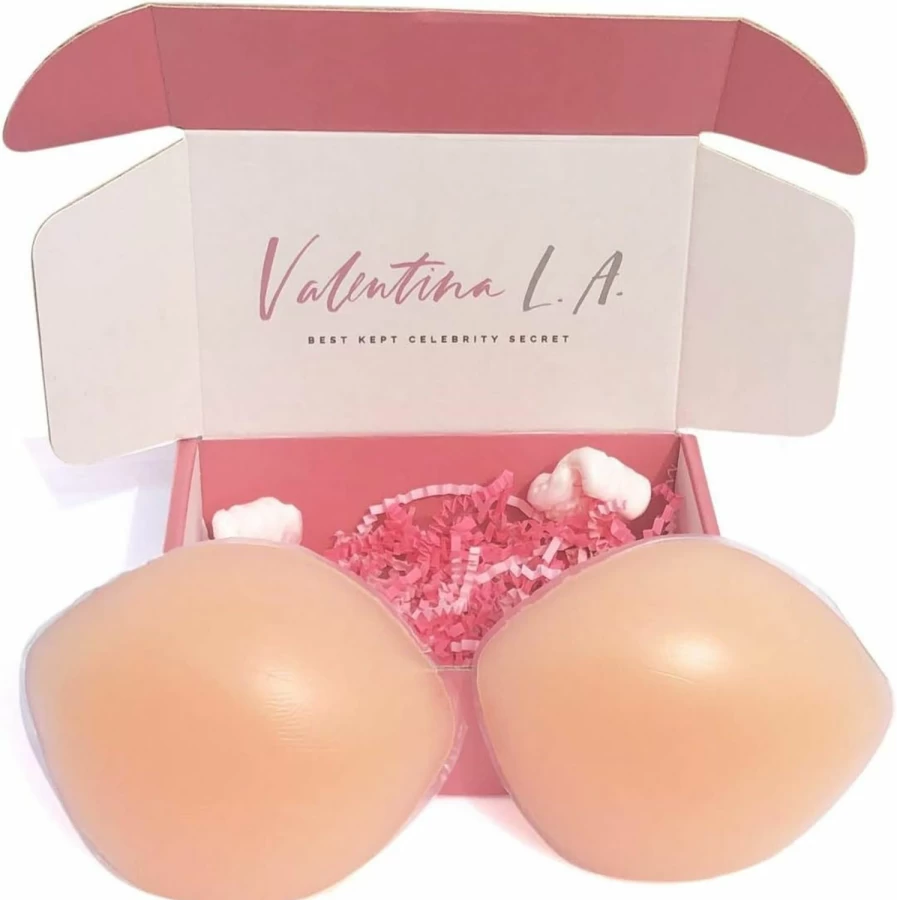 Valentina L.A. Women's Nude Silicone Bra Inserts – Push Up Pads & Enhancers for Comfort & Lift