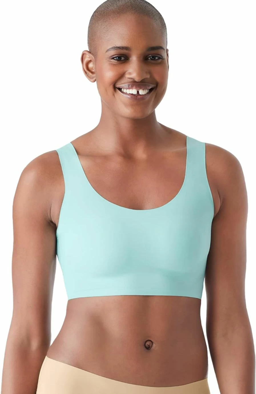 True & Co Women's True Body Scoop Neck Bra - Comfortable Wireless Lace Bralette for Everyday Wear