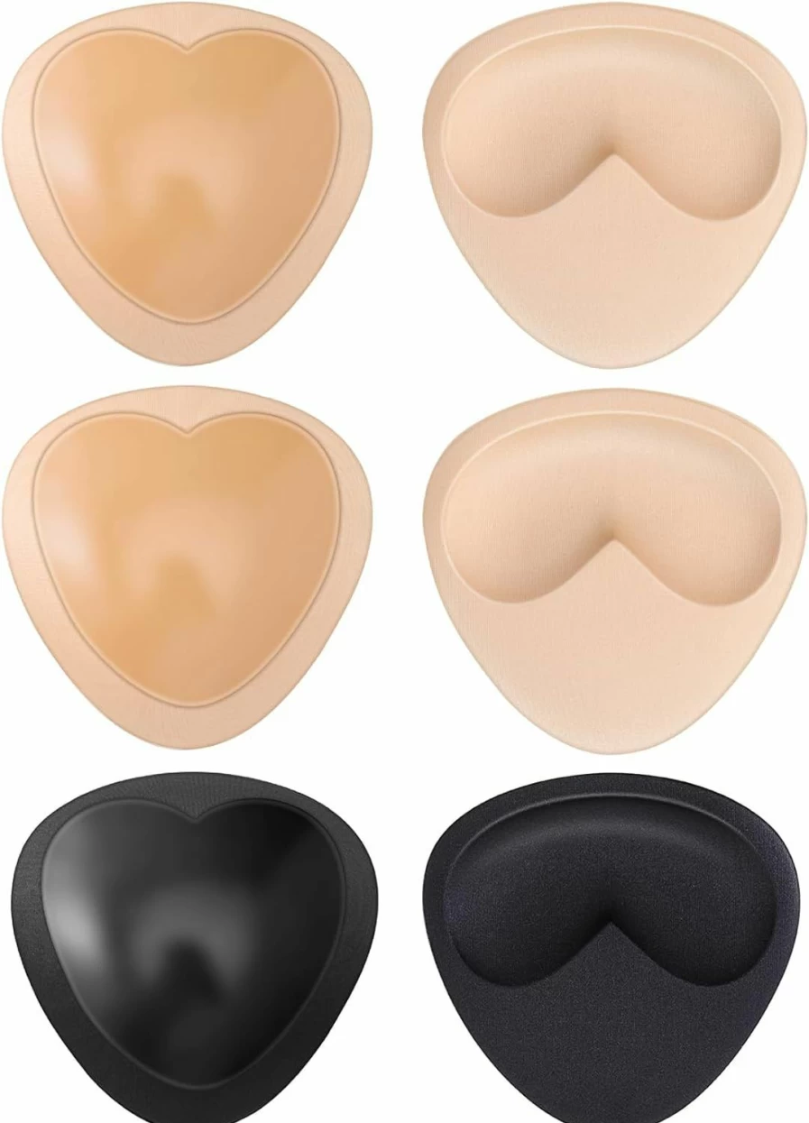 BALIWELL Silicone Adhesive Bra Pads - Sticky Push Up Inserts for Women, Breast Lift Pads for Swimsuits, Bikini & Dress
