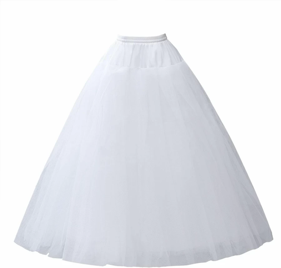 CEZOM Hoopless Petticoat Crinoline Underskirt for Wedding Dresses - MPT022 Bridal Slip