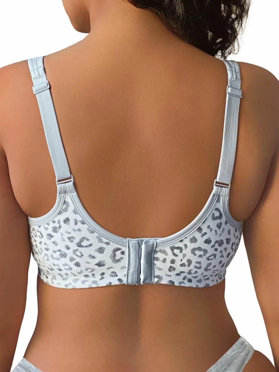Fruit of the Loom Women's Plus Size Cotton Unlined Underwire Bra - Comfortable No-Pinch Straps, Smoothing Side & Back Support