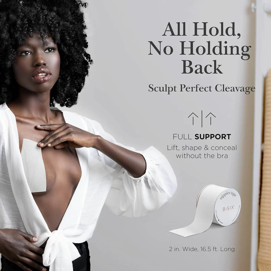 Nippies Breast Lift Tape - 2-Inch Wide Invisible Body Adhesive for Women, Fashion Tape for Skin, Stays Hidden Under Clothing