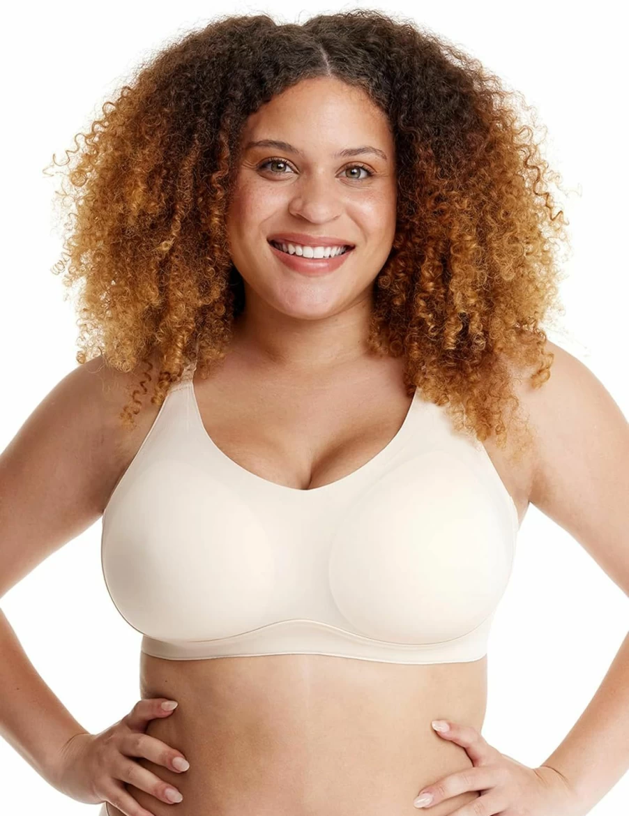 COMFELIE Wireless Seamless Bra for Women - Lightly Lined, Support for B-G Cups, Zero Gravity Sculpt, Everyday Comfort Eb064