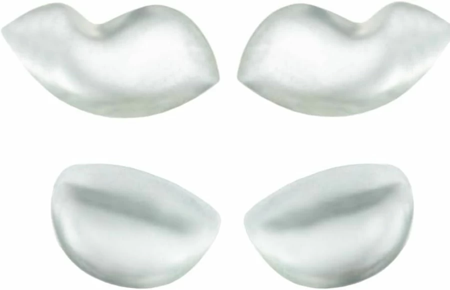 Under Glamour Silicone Push Up Bra Inserts - Clear Gel Breast Pads for Enhanced Cleavage (Large & Medium) - Soft Comfortable Adhesive Lift