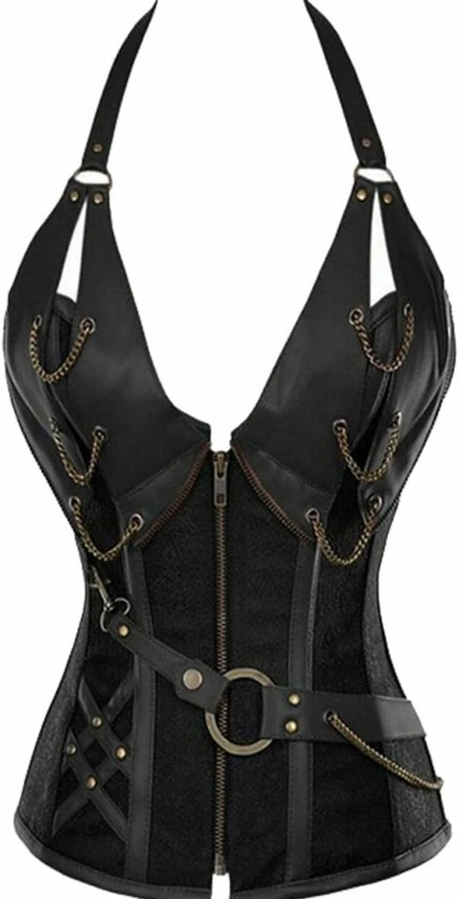 Alivila.Y Fashion Women's Gothic Steampunk Corset with Steel Boning - Retro Victorian Style Waist Trainer