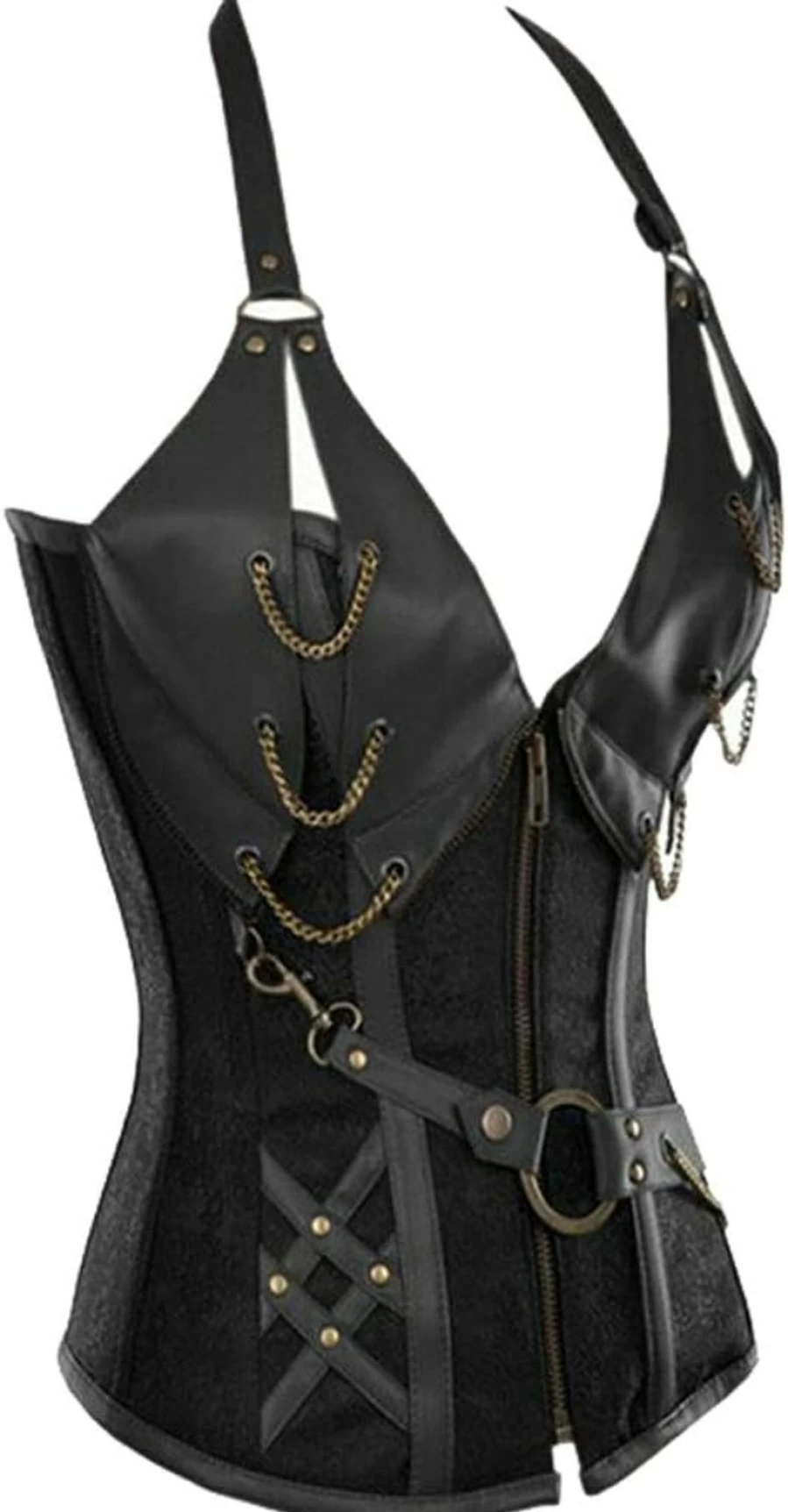 Alivila.Y Fashion Women's Gothic Steampunk Corset with Steel Boning - Retro Victorian Style Waist Trainer