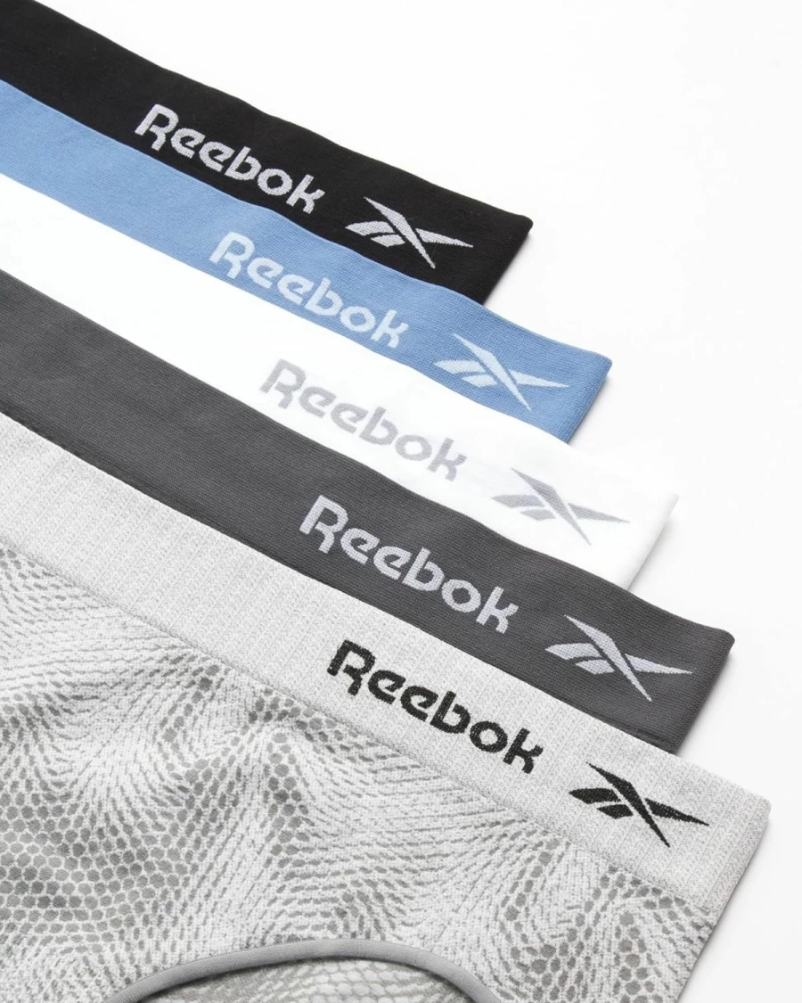 Reebok Women's Seamless Hipster Briefs 5-Pack - Comfortable Underwear Multipack