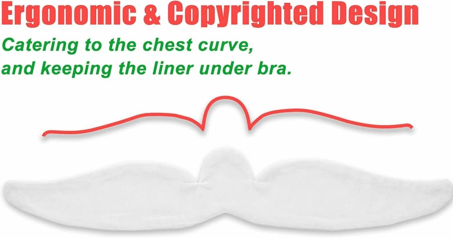 KimYoung 3-Pack Breathable Brushed Cotton Bra Liners for Sweat Rash & Boob Comfort - Soft Double-Sided Pads