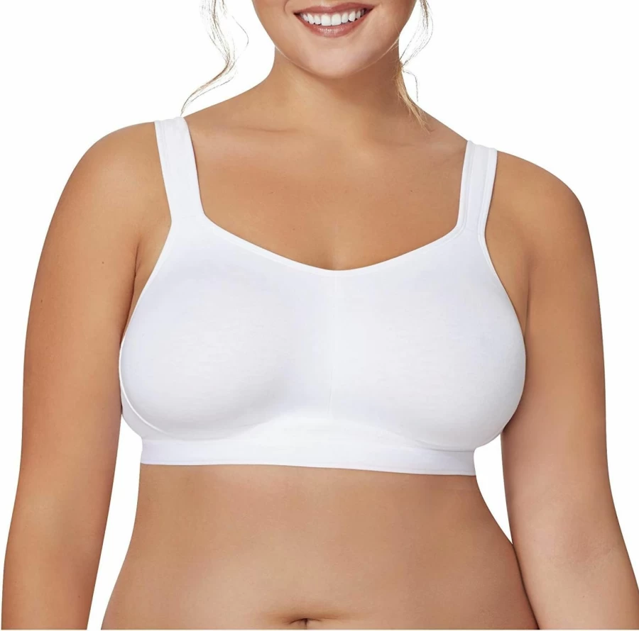 JUST MY SIZE Women's Comfortable Wirefree Bra MJ1220 for Active Lifestyle
