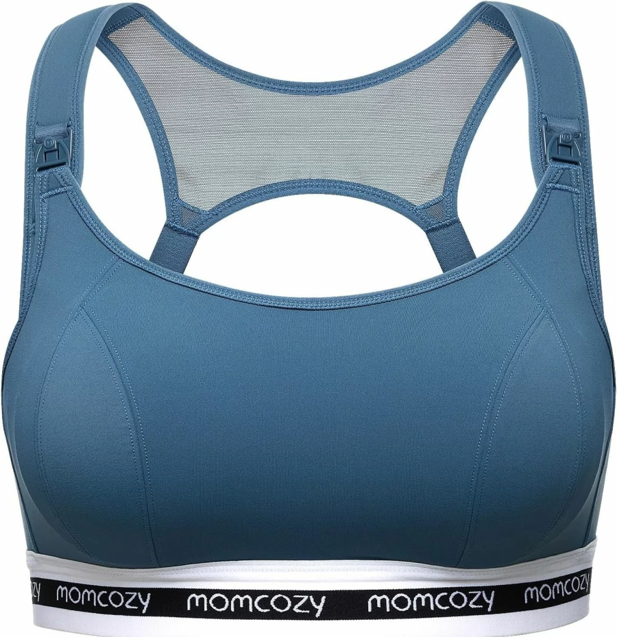 Momcozy Wireless Nursing Sports Bra - Low-Impact Maternity Bra for Breastfeeding & Pregnancy, Comfortable Padded FB011 Design