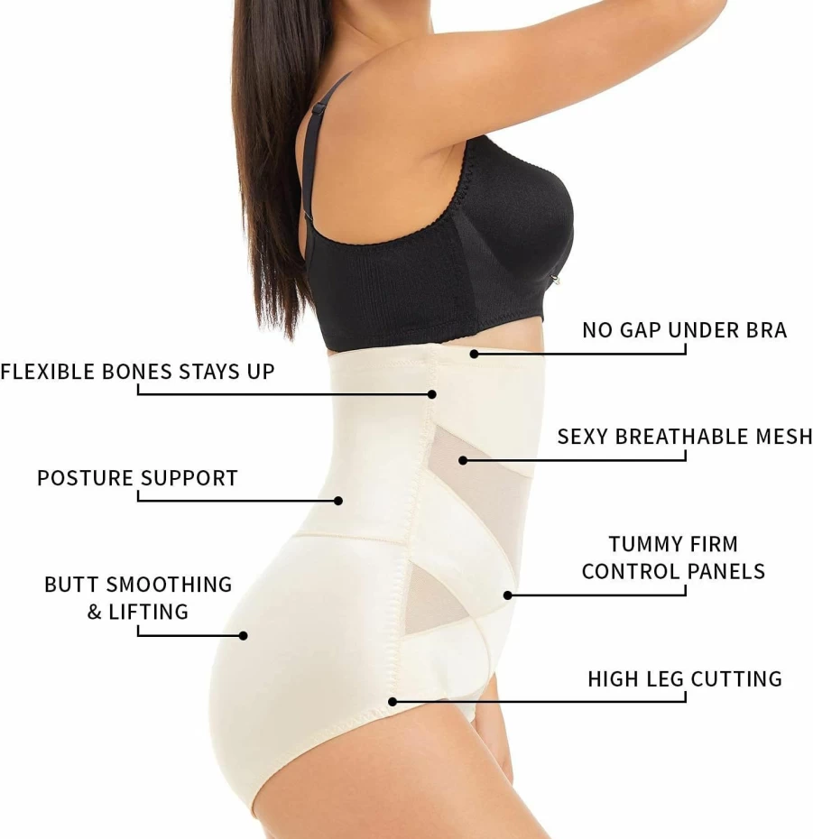 MOVWIN Women's Tummy Control Shapewear - High Waist Body Shaper for Slimming & Waist Training