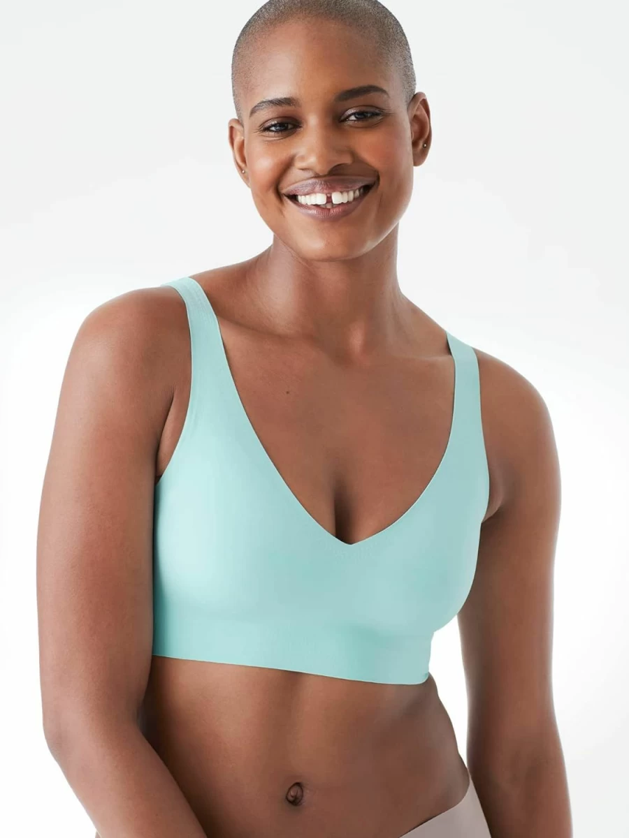 True & Co Women's True Body Lift V Neck Bra - Supportive & Comfortable Wireless Bra