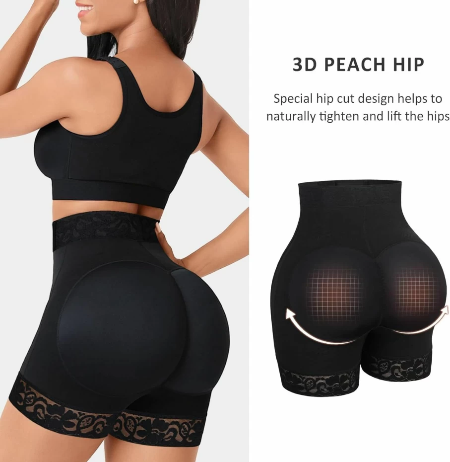 FeelinGirl Women's Tummy Control Body Shaper - Butt Lifting Shapewear with Hook & Zipper Closure for Smooth Comfort
