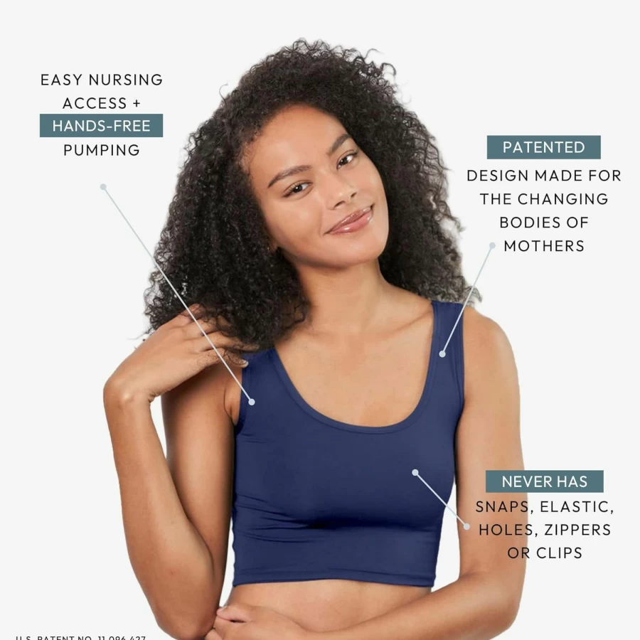 Larken X Relaxed Nursing Bra - Hands Free Pumping & Comfort for Moms