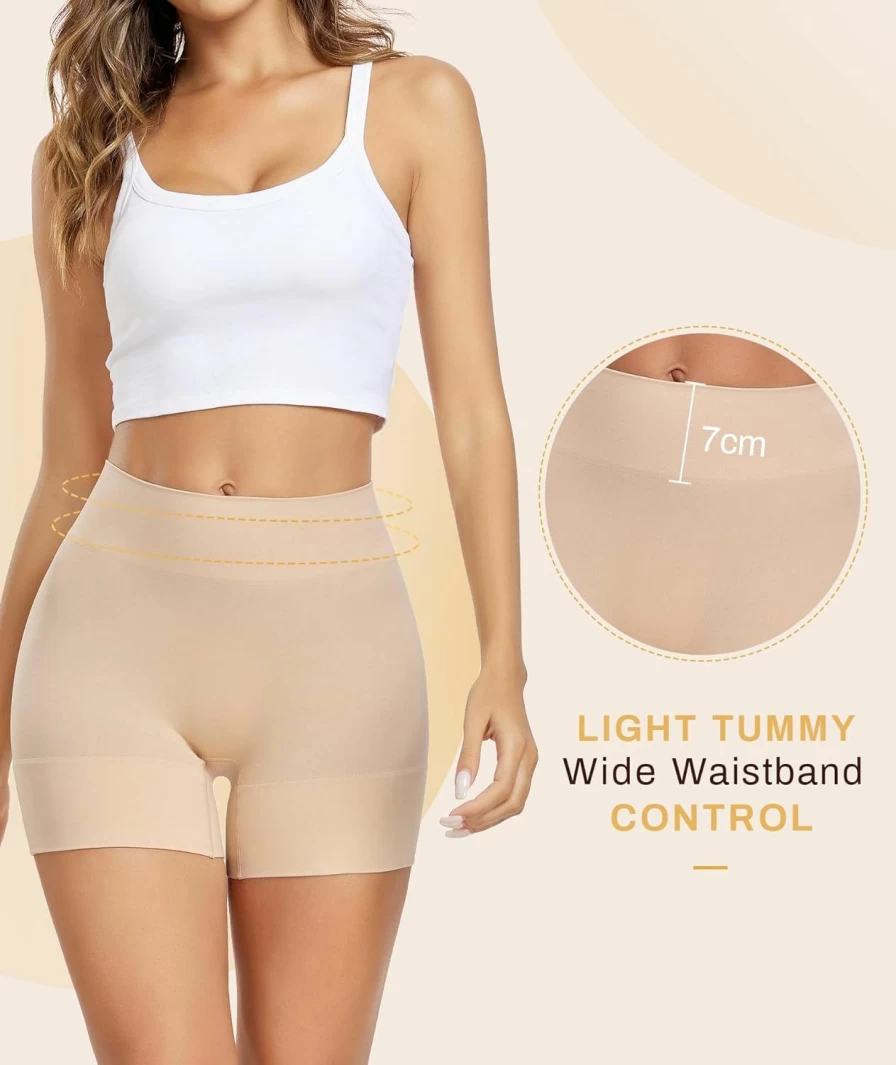 BESTENA Seamless Shapewear Shorts for Women - Anti-Chafing Boyshorts Under Dress Panties for Smooth Comfort