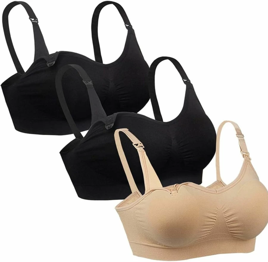 iLoveSIA 3-Pack Women's Seamless Nursing Bra - Full Bust Maternity Bra for Comfort & Support