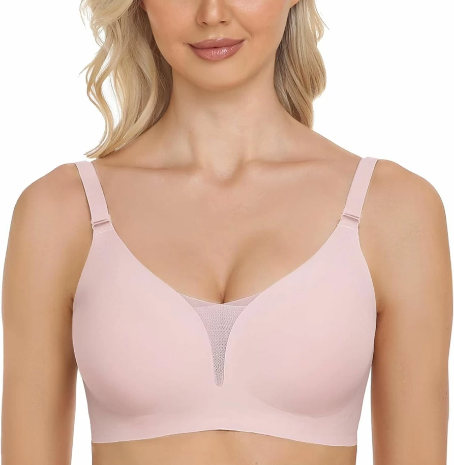 Gailife Wireless Comfort Lift Mesh Bralette for Women - Supportive No Underwire Push Up Bra with Extender