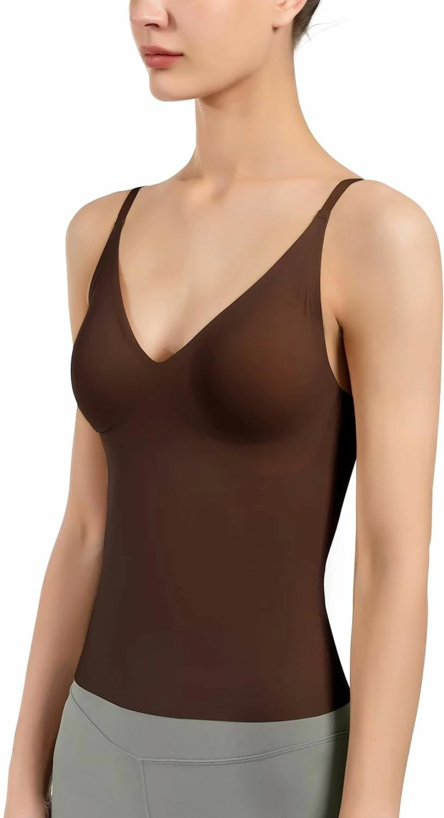 Artdear Women's Comfort Fit Camisole Tank Top with Built-In Bra & Adjustable Spaghetti Straps for Everyday Wear