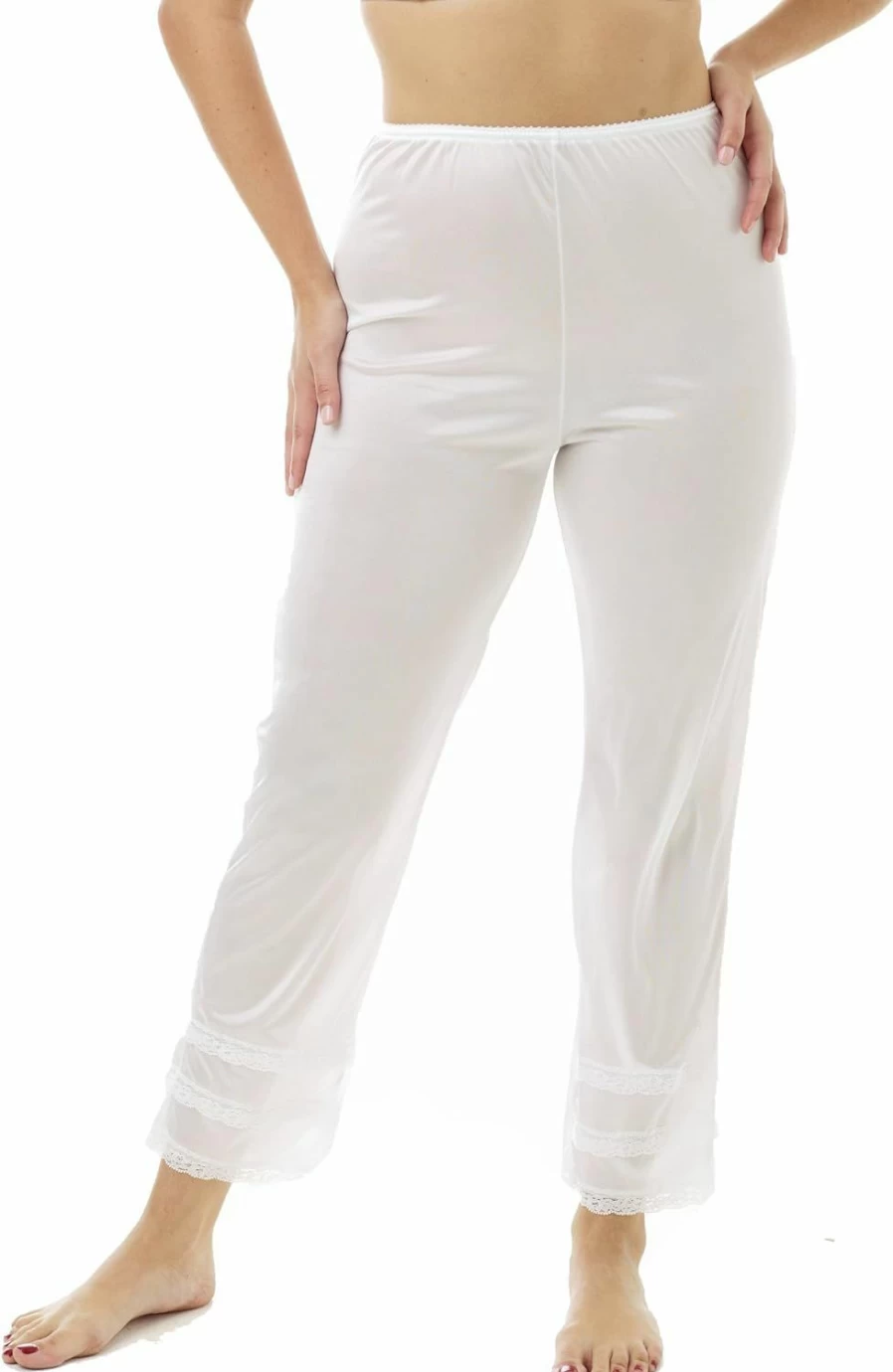 Underworks Nylon Ankle-Length Pant Slip with Snip Detail - Comfortable Liner for Men