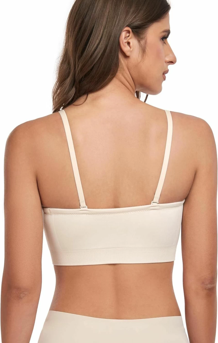 Ailixcozy Women's Strapless Convertible Bralette - Seamless Wirefree Comfort Bra with Non-Slip Silicone, Padded Bandeau Bra for Everyday Wear