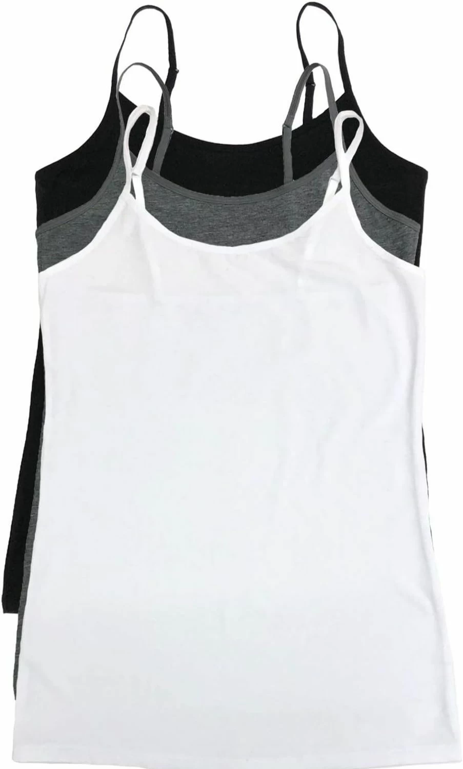 Felina Women's Adjustable Seamless Cotton Modal Cami Tank Top - Soft Comfortable Stretch Undershirt (3-Pack)