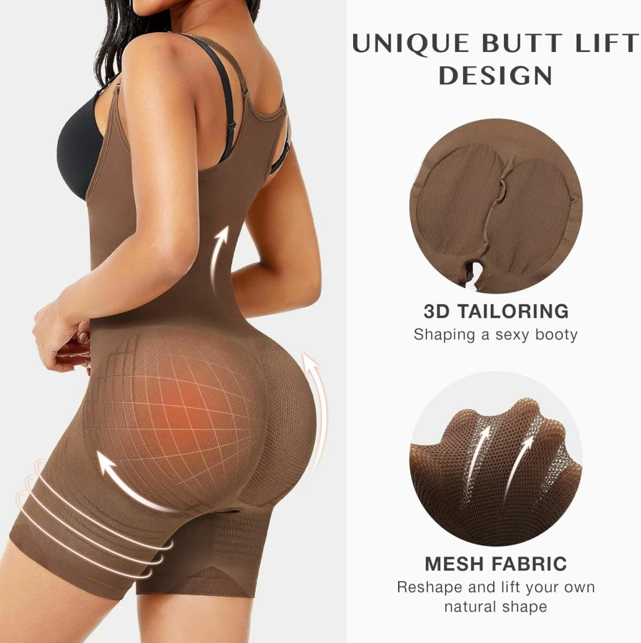 FeelinGirl Colombian Fajas Shapewear for Women - Full Body Post Surgery Compression Garment with Tummy Control & Butt Lifting
