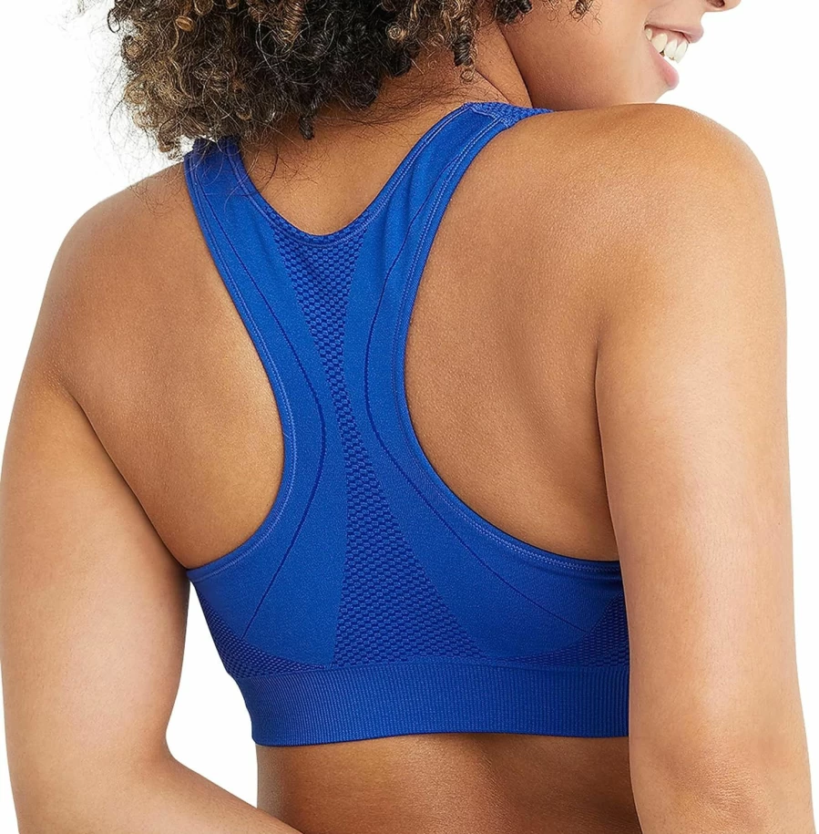 Champion Women's Infinity Racerback Seamless Sports Bra - Moderate Support Workout Bra for Running & Fitness