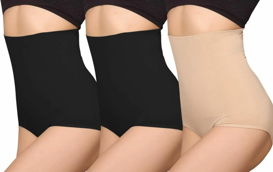 iloveSIA Women's High Waist Tummy Control Panties - Postpartum C-Section Recovery Shapewear, Slimming Underwear Pack of 3