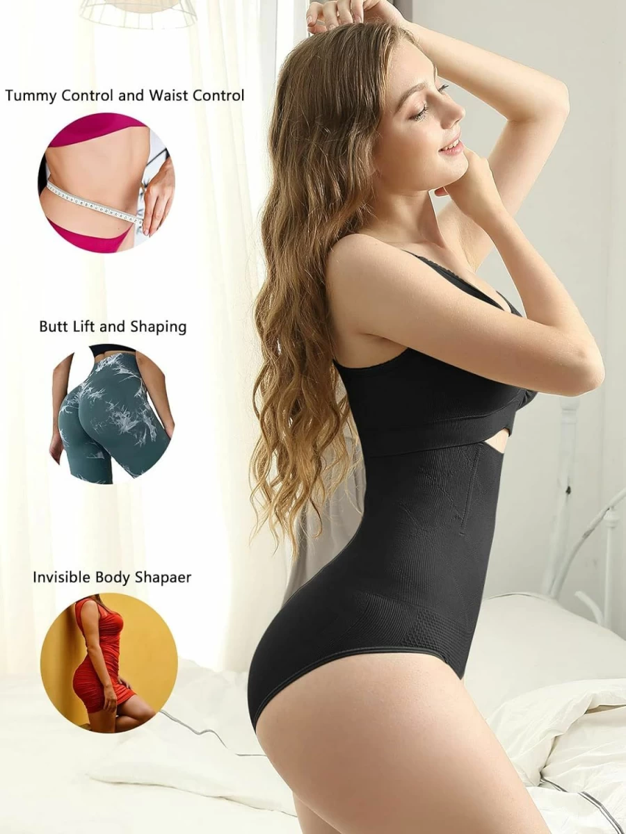 iloveSIA Women's High Waist Tummy Control Panties - Postpartum C-Section Recovery Shapewear, Slimming Underwear Pack of 3