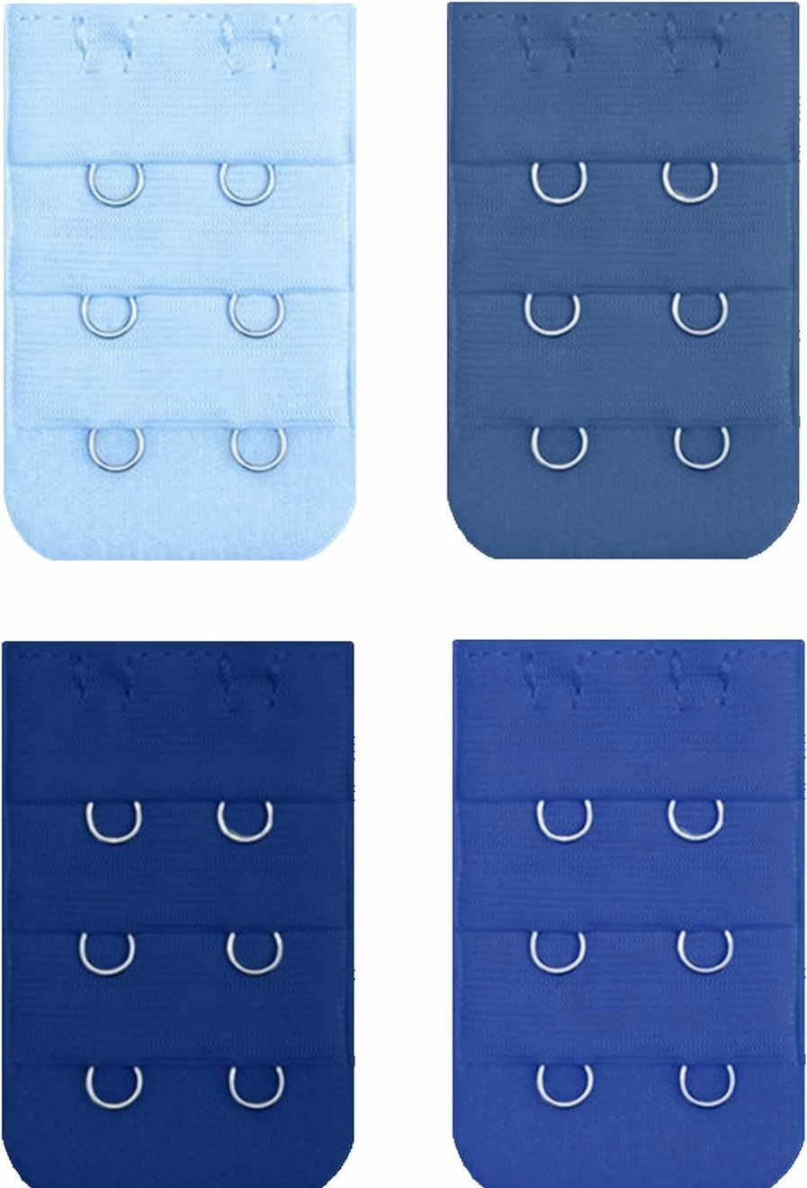 BEADNOVA 2 Hook Bra Extender with Clasp - 4Pcs Bra Back Strap Extender for Comfort & Fit