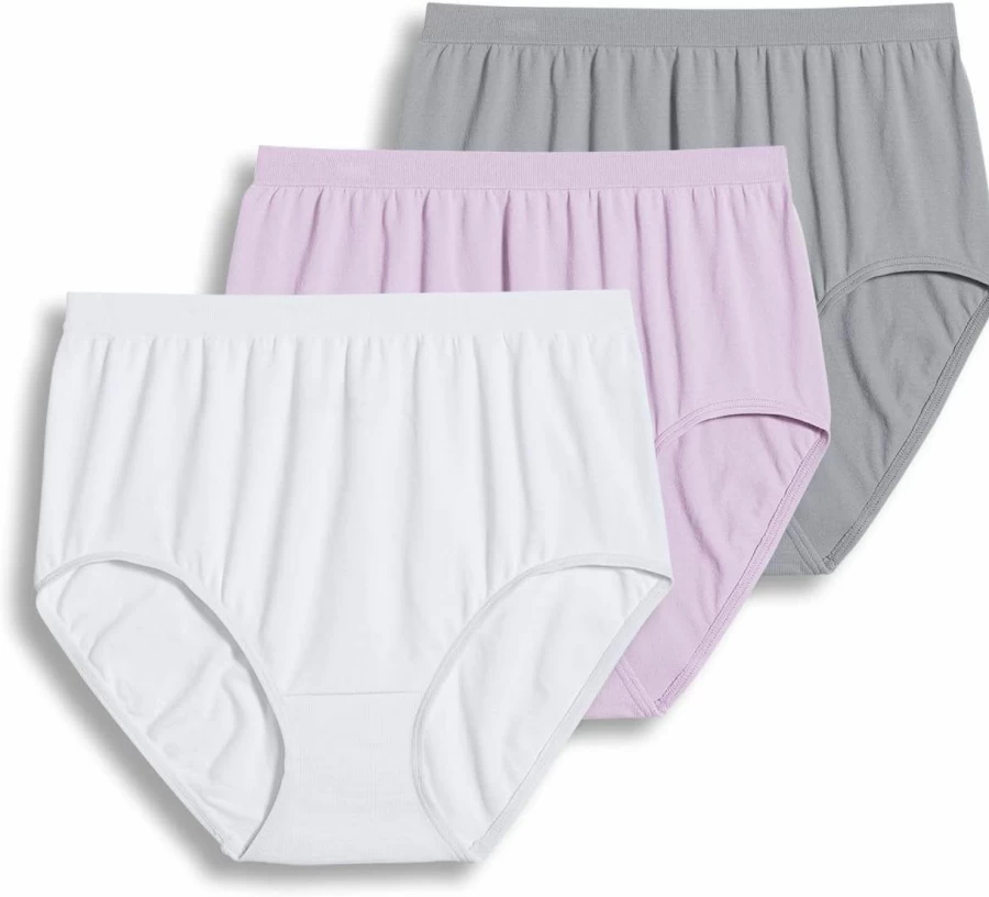 Jockey Women's Comfies Microfiber Briefs - 3 Pack Soft Comfort Underwear