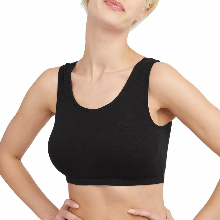 Hanes Women's 3-Pack Cotton Scoop Neck Bralette - Breathable Low-Impact Sports Bras for Comfort & Support