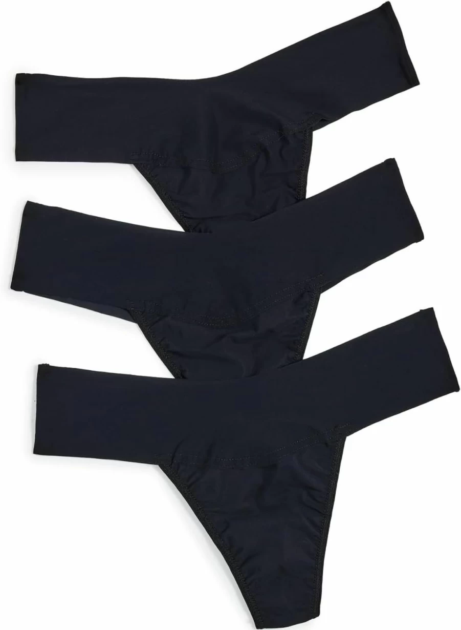 Hanky Panky Breathe Eve Natural Rise Thong 3-Pack - Soft Comfortable Women's Underwear