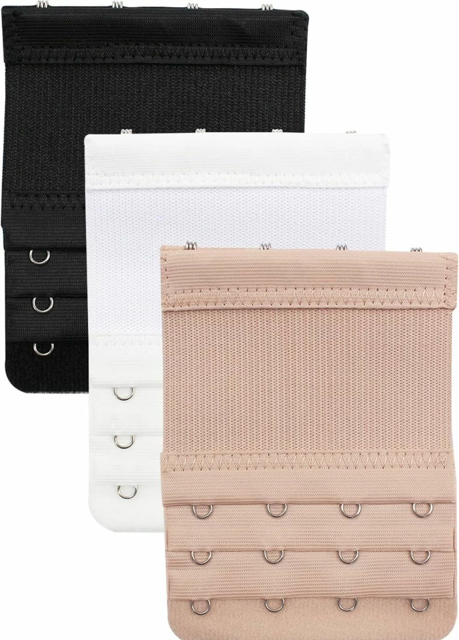 Red Snail Bra Extenders for Women - 2/3/4 Hook Elastic Bra Extension Straps, Comfortable Adjustable Bra Band Expander
