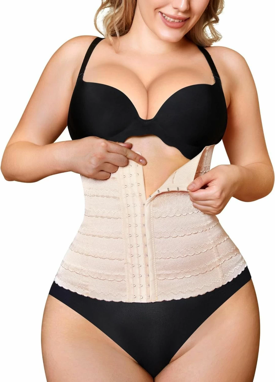 Nebility Plus Size Waist Trainer for Women - Tummy Control Corset Girdle Body Shaper for Belly Trimming & Waist Cincher Shapewear
