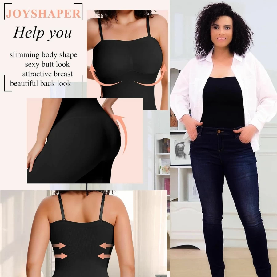 JOYSHAPER Women's Strapless Shapewear Bodysuit - Tummy Control Slimming Corset with Built-In Bra & Butt Lifting Design