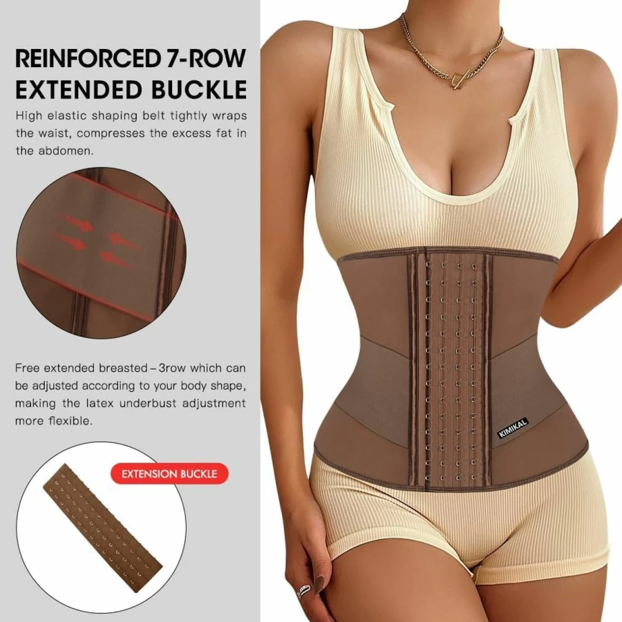 KIMIKAL Women's Tummy Control Waist Trainer Corset – Slimming Shapewear Belt for Long Torso, Workout & Everyday Wear