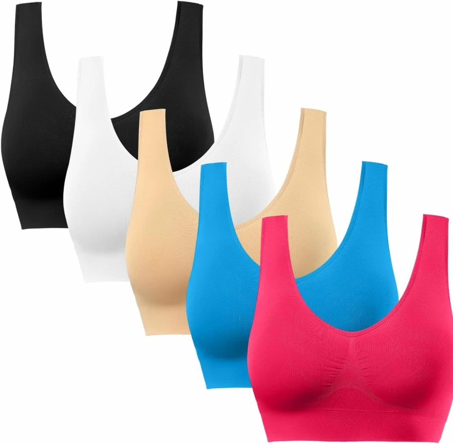 BESTENA Women's Comfort Bra - Seamless Sleep Yoga Sports Bra with Removable Pads for Maximum Support