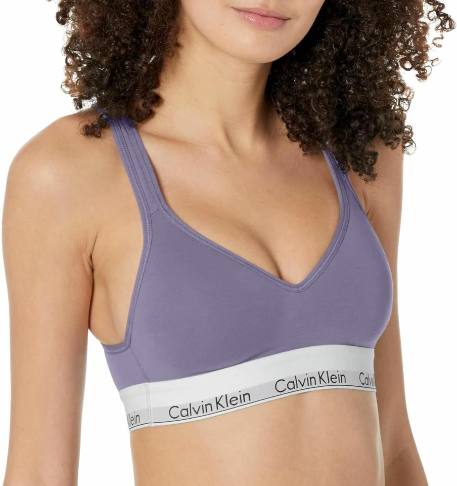 Calvin Klein Women's Wireless Bralette - Modern Cotton Lightly Lined Comfort Bra