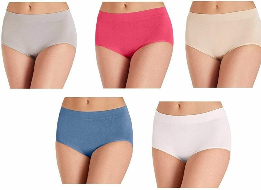 Carole Hochman Women's Silky Soft Seamless Underwear 5-Pack - Full Coverage Modern Brief Panties for Regular & Plus Sizes