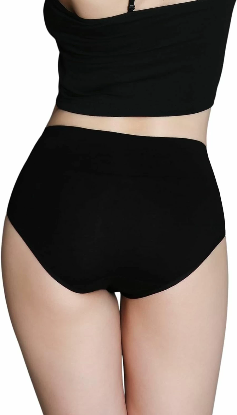 INNERSY Women's High Waisted Cotton Panties 5-Pack - Soft Breathable Underwear for Regular & Plus Size