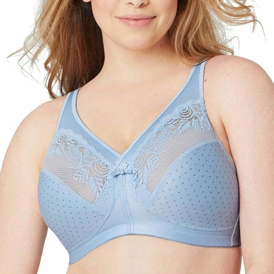 Glamorise Women's Full Figure Wire-Free Minimizer Bra 1003 – Supportive Comfort & Lift